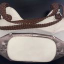 The Sak  suede and metallic leather tote purse with braided leather straps Photo 0