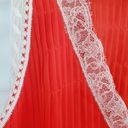 Romeo + Juliet Couture  Red Sleeveless Sheer Tank Top Lace trim shirt, L (A-5) Photo 3