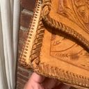 Vintage Tooled Leather purse Tan Photo 5
