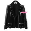 Topshop Sherpa Leather Moto Jacket Biker Teddy Fuzzy Faux Shearling Edgy Coat 2 Photo 3