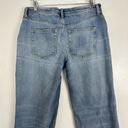 Free People  Maggie Straight Leg Mid Rise Distressed Denim Jeans in Blue US 28 Photo 11