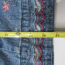 Denim & Co  Jean Embroidered Floral Butterfly Boho Fairy Jacket 1X Photo 5