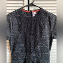 Alya Francesca’s Short Sleeve Mini Dress Gray with Lace Overlay Cut Out Small Photo 2