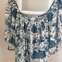 Rhode Ruby Dress Sariska Safari Boho Floral Balloon Sleeve Oversized Mini SZ L White Size L Photo 2