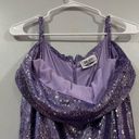 The Attico Fanny Asymmetrical Hem Purple Sequin Dress EU 36 Size undefined Photo 1