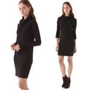 James Perse  • Funnel Neck Sweatshirt Dress black cotton terry mini Photo 1