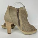 Paul Green  beige suede peep toe heeled booties Photo 4