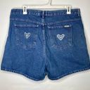 ZENA Vintage 90s 1990s 2000s y2k high waist jeans denim shorts 24 heart rhinestone Photo 2