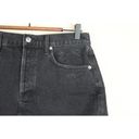 AGOLDE  Womens Distressed Mini Skirt 30 Cult Black Cotton Button Fly Denim NWT Photo 3