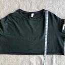 Divided by H&M Green Cropped Long Sleeve Cotton Crew Neck Sweater Photo 6