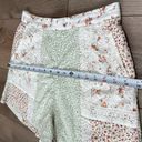 American Eagle  High Rise Floral Crinkle Patchwork Eyelet Shorts Size Medium Photo 7