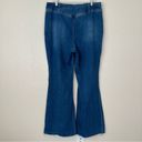 We The Free Free People  CRVY Blue Denim High Rise Flare Jeans Photo 4