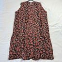 LuLaRoe  Women's Joy Vest XL Black Red Floral Sleeveless Cardigan Duster Photo 1