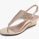 Dream Paris DREAM PAIRS Aditi Low Wedge Dress Sandals glitter sparkle size 9 NWT gold Photo 2