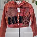 Earthbound NWT  Trading Co Cropped Button Hoodie Burnt Orange M Photo 0