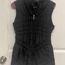 New Direction Black Ruched Puffer Vest Photo 0