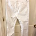 Crown & Ivy raw hem white distressed skinny jeans Photo 4