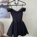 House Of CB  ‘Elida’ black off shoulder mini dress NWOT size S Photo 3