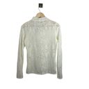 EXPRESS NWT  Lace Mock Neck Long Sleeve Sheer Top in Ivory Size M Photo 11