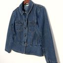 St. John’s Bay  vintage Y2K stretch peplum denim blazer jacket size M Photo 0