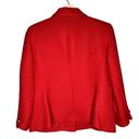 Kasper  Vintage Tweed Blazer Red Gold Hardware Fancy Buttons Size 10p Photo 6