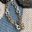 Chico's Western Belt Black Leather Silver Filigree Chain Scalloped Floral Details Photo 5