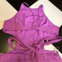 Halston Heritage Open Back Long Gown Cut Outs Orchid Bright Purple Pink sz 12 Photo 10