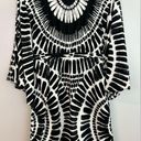 Trina Turk  Algiers Printed Black and White Tunic/ Coverup Size Small Photo 3