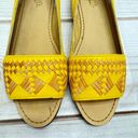 Latigo NEW  “Mabel” Yellow & Tan Woven Leather Western Style Flats Size 10 Photo 1