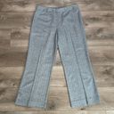 Lafayette 148  Menswear Herringbone Gray Silk And Wool Trouser Cropped Pants 12 Photo 0