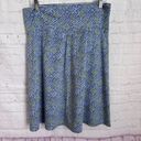 Royal Robbins  blue & green squares print A-line casual skirt zippered pocket Photo 3