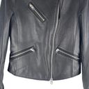 Coach  Uptown Racer Leather Jacket Asymmetrical Zip Black Size XS Photo 2