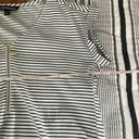 EXPRESS  White Black Stripes Lightweight Satin Minimalist Business Casual Top XS Photo 4