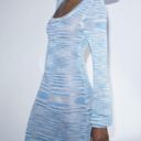Alexis Katica Dress Soft Blue Space Dyed Knit MIDI Dress w Slip NWT Photo 1