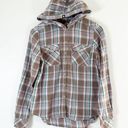 Life is Good  Women’s Flannel Hoodie Button up shirt XS Photo 0