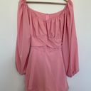 Pink Long Sleeve Dressy Romper Size L Photo 0