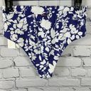 Raisin's  Juniors’ Party of One Tropics Bottoms High Waist Cheeky Blue White M NWT Photo 2