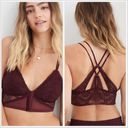 Aerie NWT  Joy Lace Padded Longline Bralette Royal Berry Size Medium M NEW Photo 1