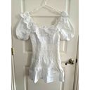 ASTR NEW  Patina Puff Sleeve Lace Mini Dress in White Photo 3