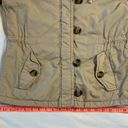 American Eagle  Women's Medium Outdoor Coat Khaki Zip & Button Closure with Hood Photo 3