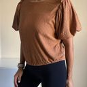 ASTR The Label Puff Sleep Short Sleeve Top Brown Cider Size XS Photo 6