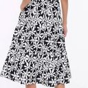 J.Crew black & white floral tie front midi dress Photo 1