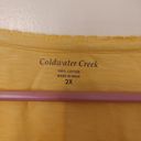 Coldwater Creek  Yellow Long Sleeve Blouse Top Size 2X Plus Size Lace Detail Photo 5