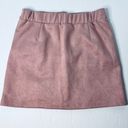 Vestidos  Faux Suede Pink Mini Skirt with Gold Buttons and Pockets Size M New! Photo 1