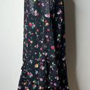 Banana Republic  Black Floral Clip Dot Drop Waist Dress Photo 6