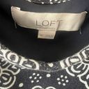 Loft Sleeveless Medallion Side Tie Dress Navy Blue & White Size XS Photo 6