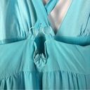 Yumi Kim  Enchanted Aqua Blue Silk Maxi Dress M Photo 3