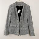 White House | Black Market  Glen Plaid Checked Black Stretch Blazer Jacket 4 new Photo 2