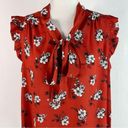 Sweet Rain  Floral Sleeveless Blouse (Red) - 1X Photo 3