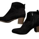 American Eagle  AE black suede like zip up boots size 8; two inch heel; like new! Photo 0